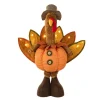 Glitzhome® Lighted Fabric Turkey Standing Décor with Telescoping Legs & Timer