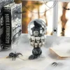 Glitzhome® 100mm 7.25"H Halloween Resin Stacked Skull Waterglobe