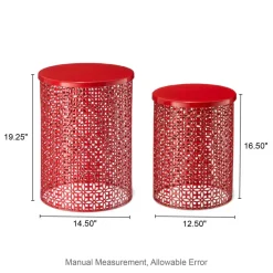 Glitzhome® Multi-Functional Metal Accent Table Set