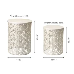 Glitzhome® Multi-Functional Metal Accent Table Set