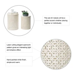 Glitzhome® Multi-Functional Metal Accent Table Set