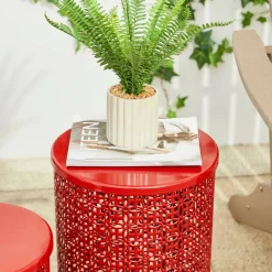 Glitzhome® Multi-Functional Metal Accent Table Set