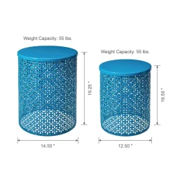 Glitzhome® Multi-Functional Metal Accent Table Set