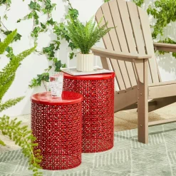 Glitzhome® Multi-Functional Metal Accent Table Set