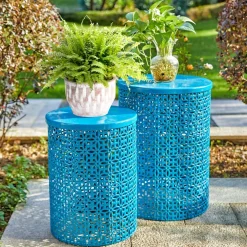 Glitzhome® Multi-Functional Metal Accent Table Set
