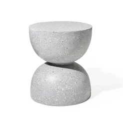 Glitzhome® 18" Multi-Functional Terrazzo Garden Stool