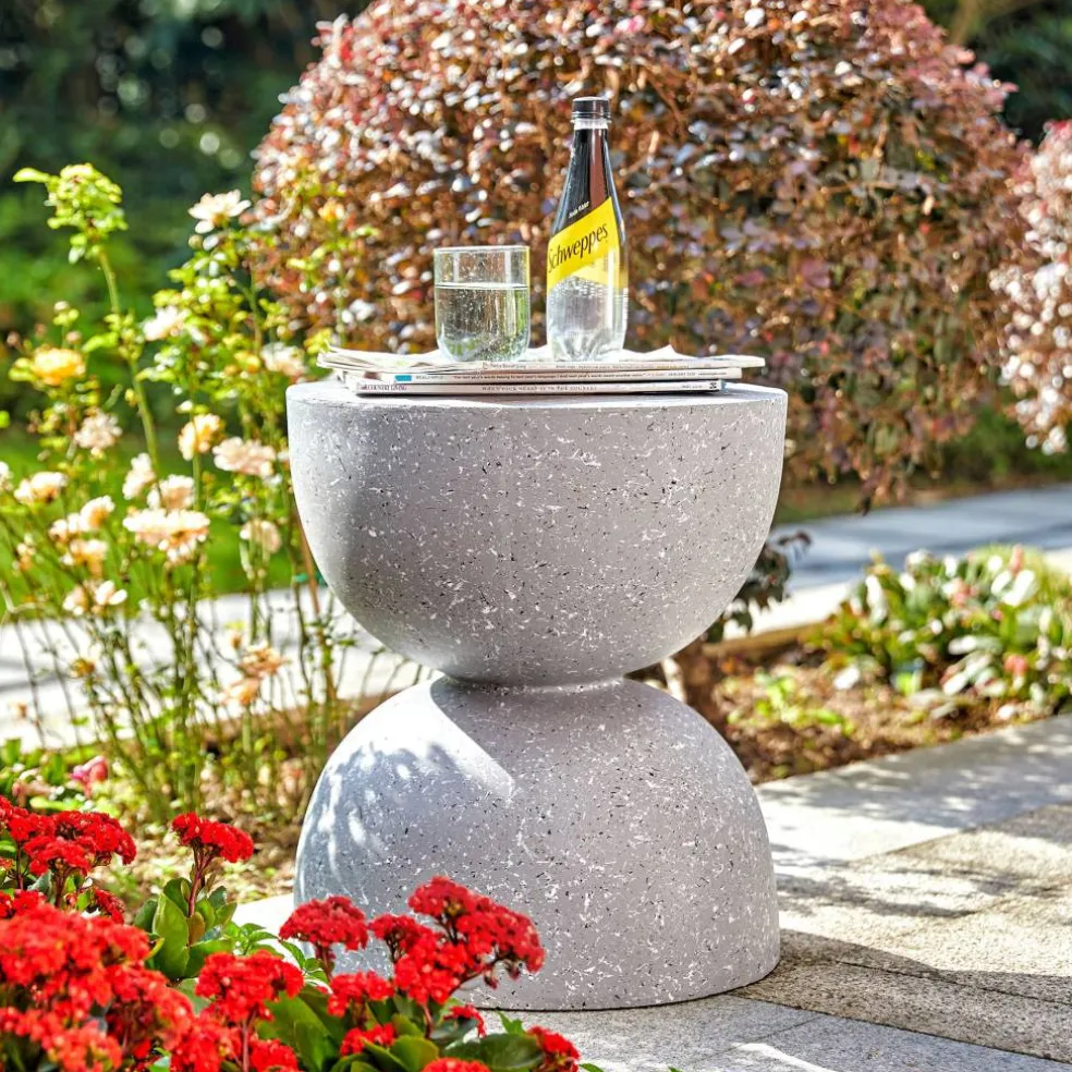 Glitzhome® 18" Multi-Functional Terrazzo Garden Stool