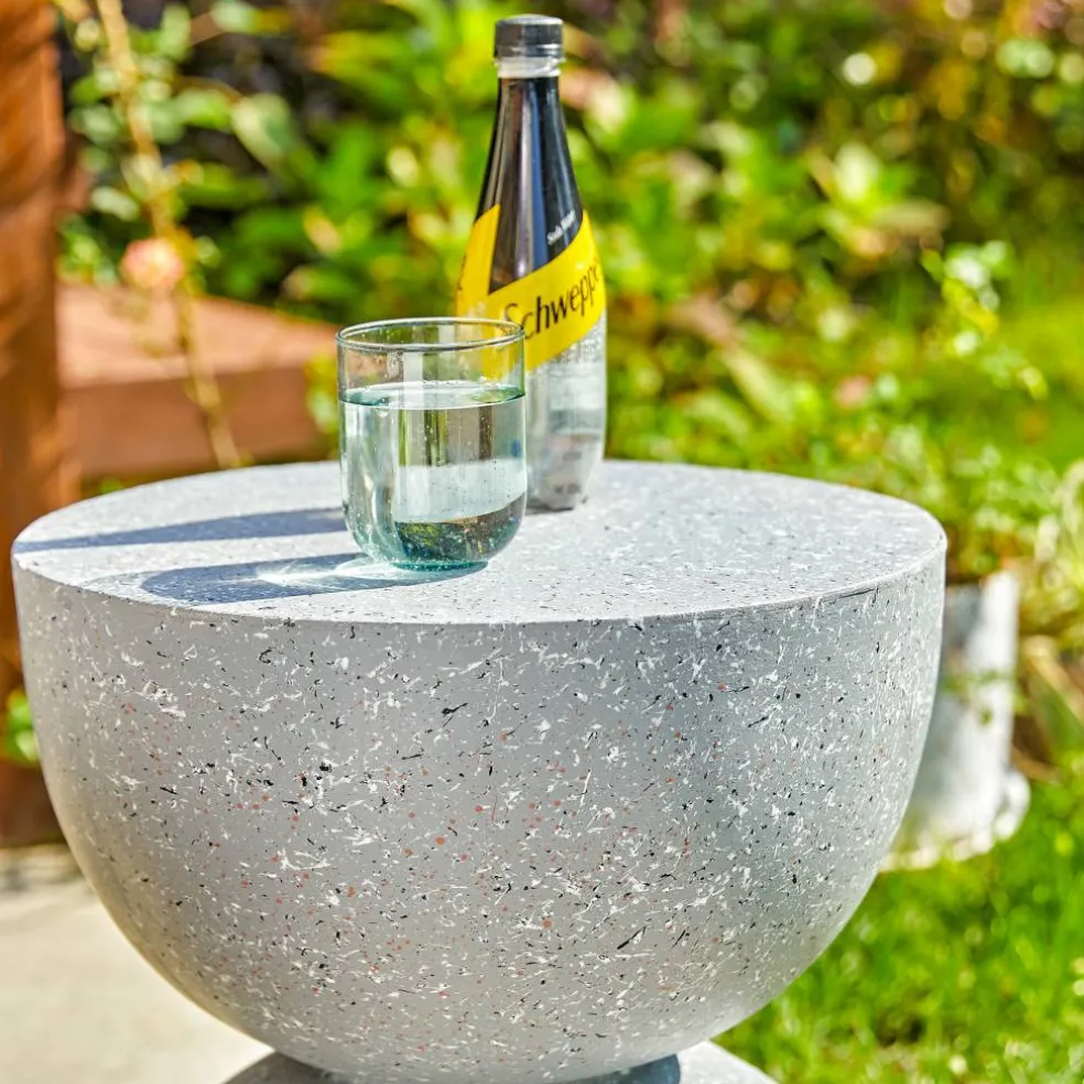 Glitzhome® 18" Multi-Functional Terrazzo Garden Stool