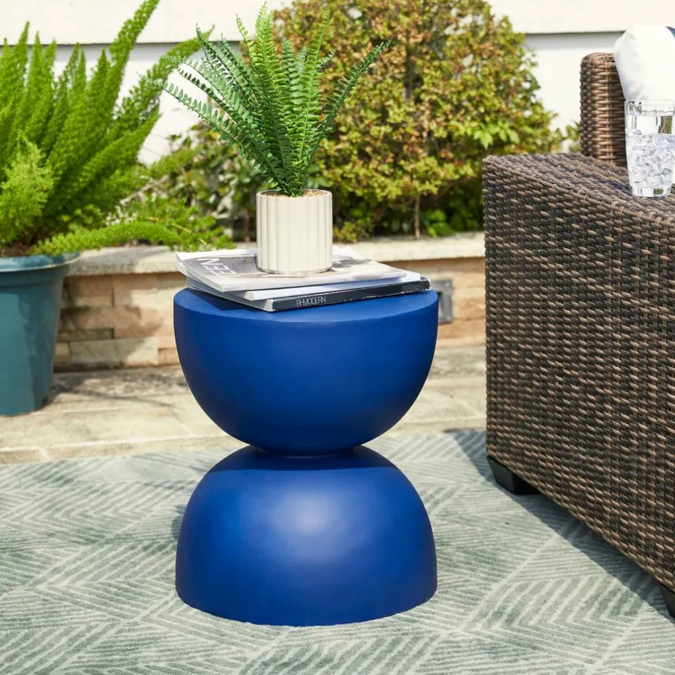 Glitzhome® 18" Multi-Functional Terrazzo Garden Stool