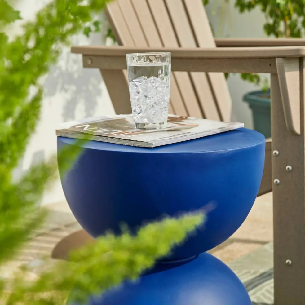 Glitzhome® 18" Multi-Functional Terrazzo Garden Stool