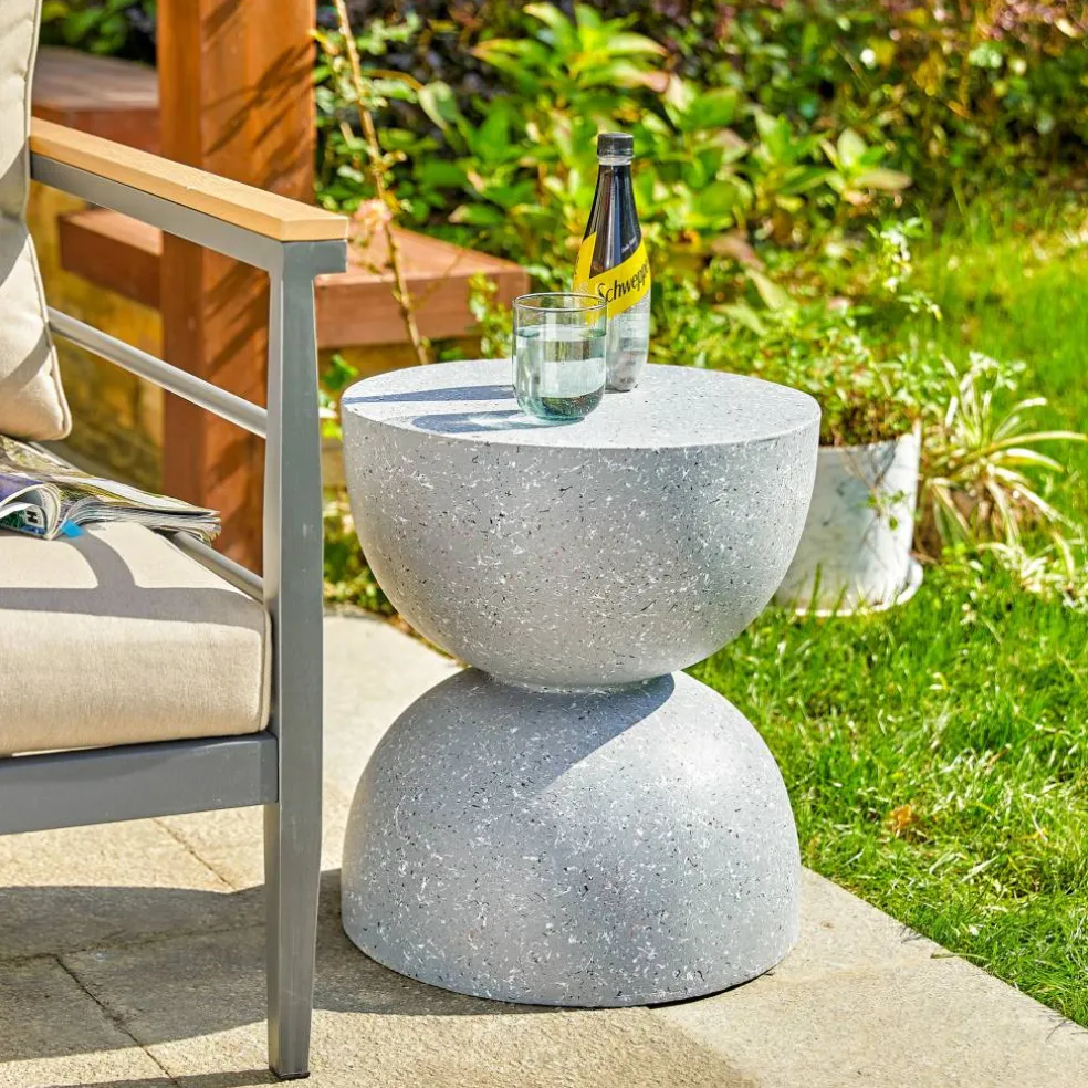 Glitzhome® 18" Multi-Functional Terrazzo Garden Stool