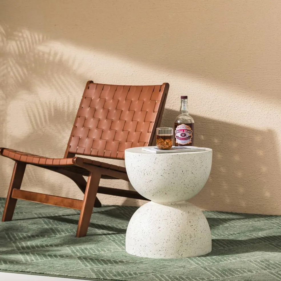 Glitzhome® 18" Multi-Functional Terrazzo Garden Stool