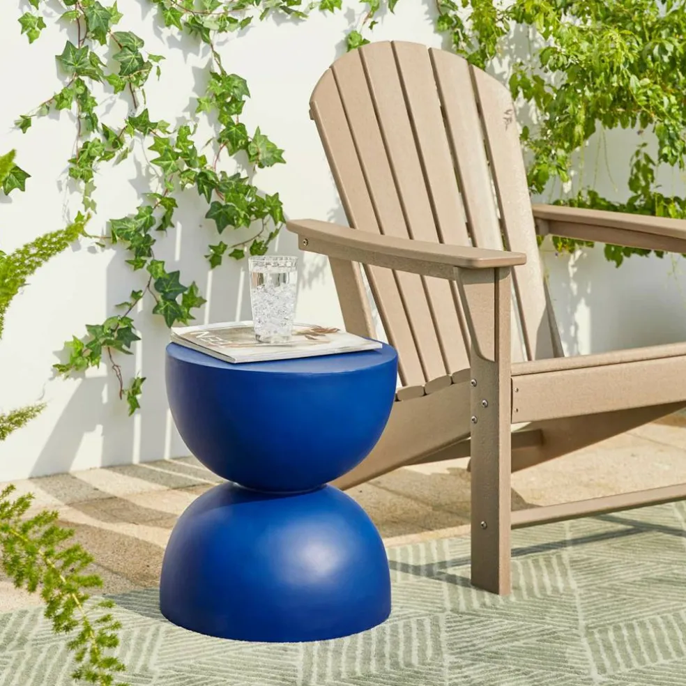 Glitzhome® 18" Multi-Functional Terrazzo Garden Stool