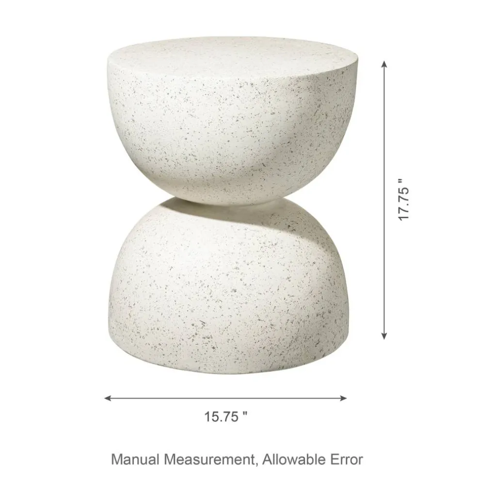 Glitzhome® 18" Multi-Functional Terrazzo Garden Stool