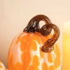 Glitzhome® Orange Glass Pumpkin & Gourd Set