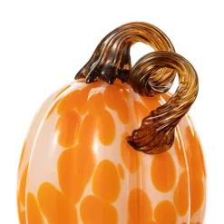Glitzhome® Orange Glass Pumpkin & Gourd Set
