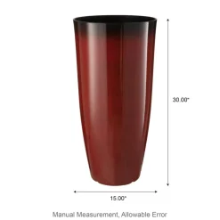 Glitzhome® Oversized Gradient Faux Ceramic Tall Plastic Planters, 2ct.