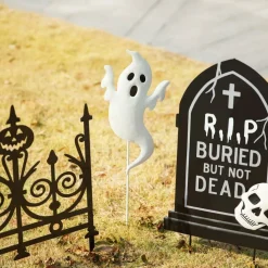 Glitzhome® 24" 5-Piece Halloween Metal Graveyard Yard Stake Set