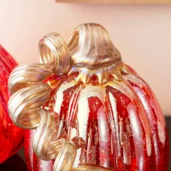 Glitzhome® Red Glitter Glass Gourd