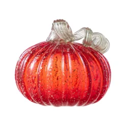 Glitzhome® Red Glitter Glass Gourd