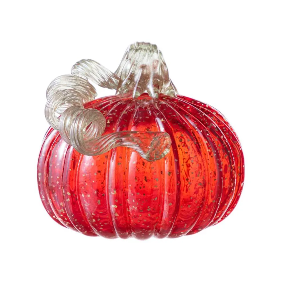 Glitzhome® Red Glitter Glass Gourd