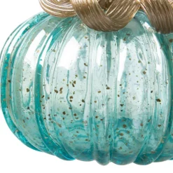 Glitzhome® Small Glass Pumpkin, Blue