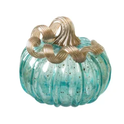 Glitzhome® Small Glass Pumpkin, Blue