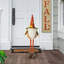 Glitzhome® Telescoped Fabric Fall Gnome Standing Décor