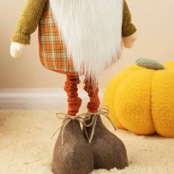 Glitzhome® Telescoped Fabric Fall Gnome Standing Décor