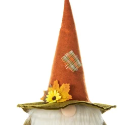 Glitzhome® Telescoped Fabric Fall Gnome Standing Décor