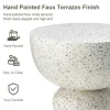 Glitzhome® 17.25" Terrazzo Garden Accent Stool