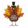 Glitzhome® 12.25" Thanksgiving Wood & Metal Turkey Table Décor