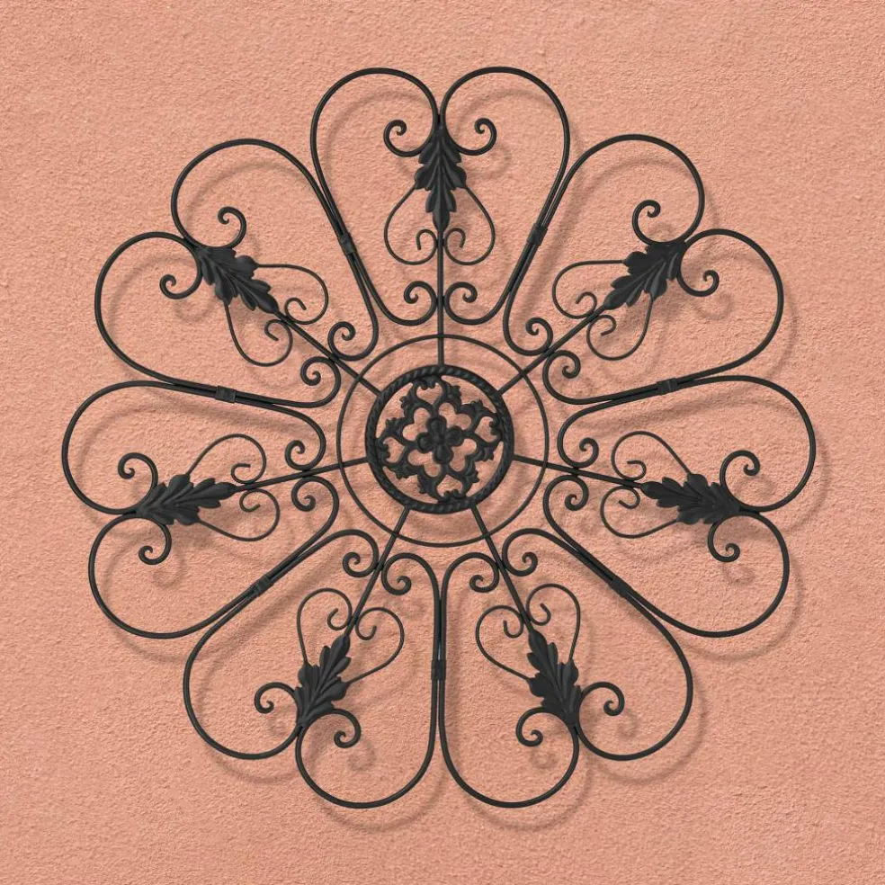 Glitzhome® 23.75" Traditional Iron Scroll Wall Décor