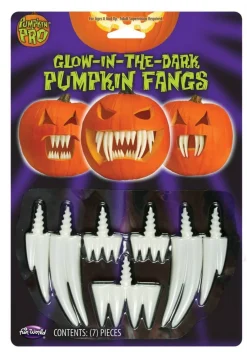 Glow in the Dark Pumpkin Fangs Prop