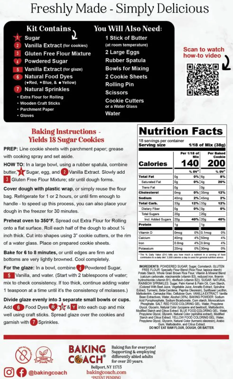 Gluten Free Linzer Tart Cookies Baking Activity Kit