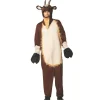 Goat Adult Costume Polyester Jumpsuit Foam Horns and Headpiece