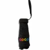 GoGo 40" Black Flat Manual Mini Compact Umbrella