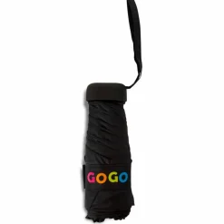 GoGo 40" Black Flat Manual Mini Compact Umbrella