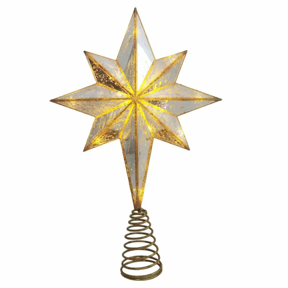 15" Gold Bethlehem Star Lighted Tree Topper by Ashland®