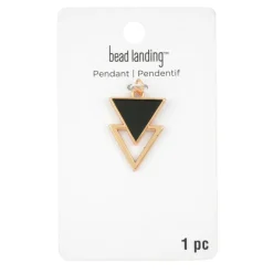 Gold & Black Overlap Triangle Pendant by Bead Landing™