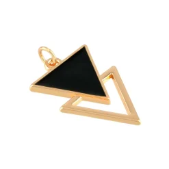 Gold & Black Overlap Triangle Pendant by Bead Landing™
