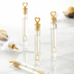 Gold & Clear Heart Bubble Wands by Celebrate Itâ„¢ 100ct.