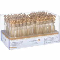 Gold & Clear Heart Bubble Wands by Celebrate It™ 100ct.