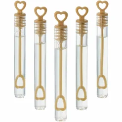 Gold & Clear Heart Bubble Wands by Celebrate It™ 100ct.