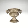 Gold Decorative Metal Trophy Bowl Pedestal Decor-MT26510