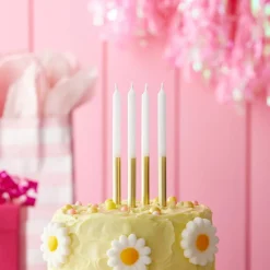 Gold Dipped White Birthday Candles by Celebrate It™