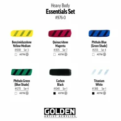 Golden® Heavy Body Acrylics Essentials Set