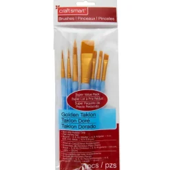 Golden Taklon Flat 7 Piece Brush Set by Craft Smart®