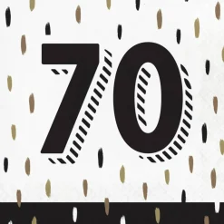 Golden Wishes 70th Luncheon Napkins (16/Pkg)