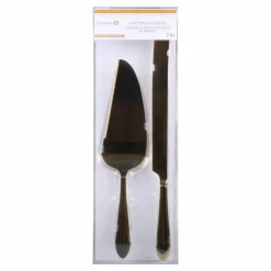 Gold-Finished Stainless Steel Cake Knife & Server Set by Celebrate Itâ„¢